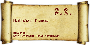Hatházi Kámea névjegykártya