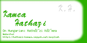 kamea hathazi business card